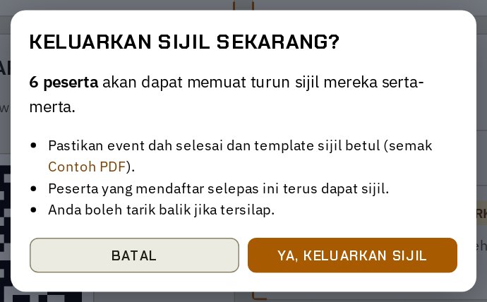 Pengesahan sebelum sijil dikeluarkan